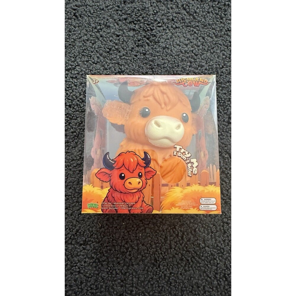 Highland Cow Jumbo Squishy Toy Stretch Squeeze Sensory Toy New